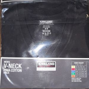 Mens V Neck Pima Cotton 4 Pack